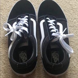 black and white vans perfect condition